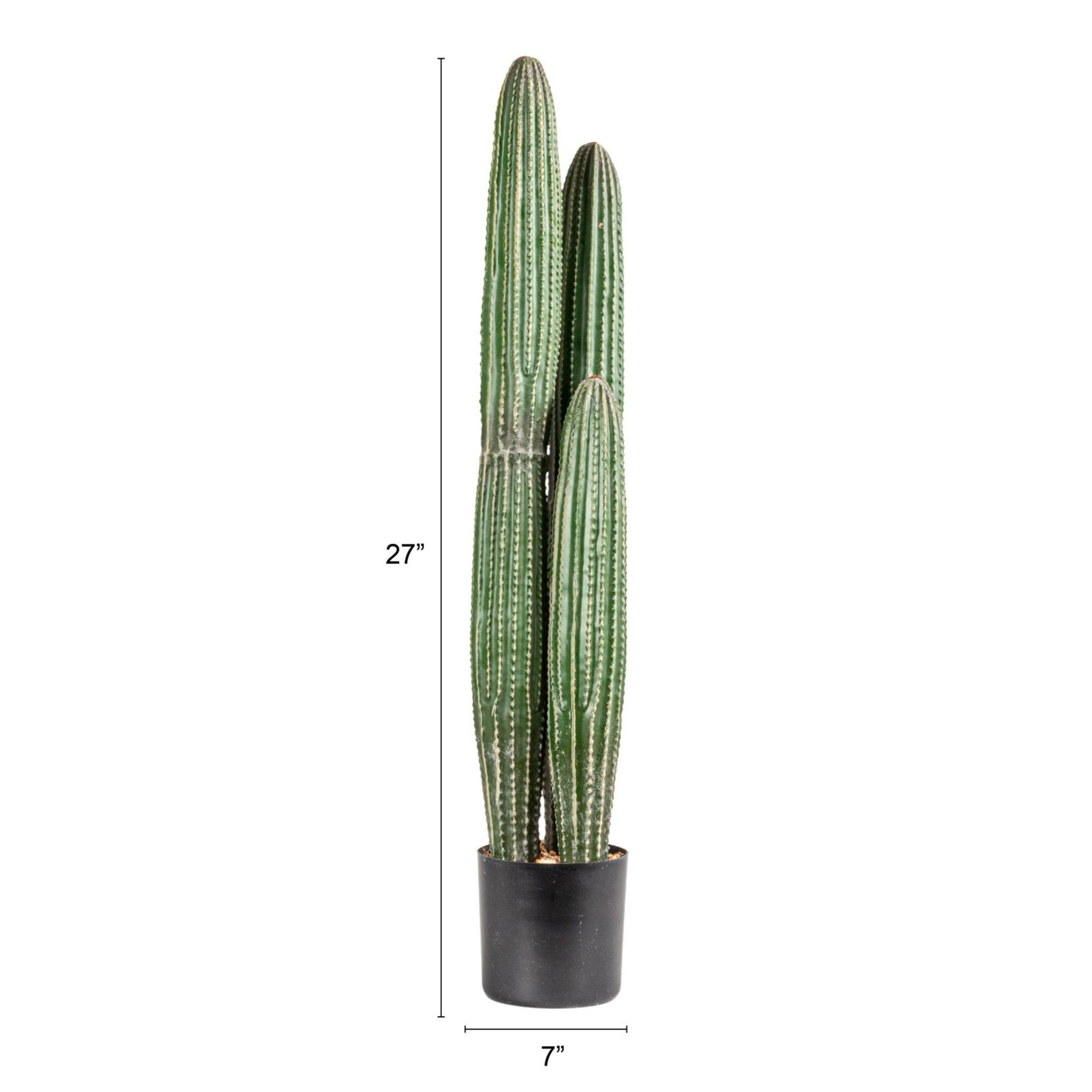 Hello Honey® Round Faux Green Pachycereus Cactus in Plastic Pot